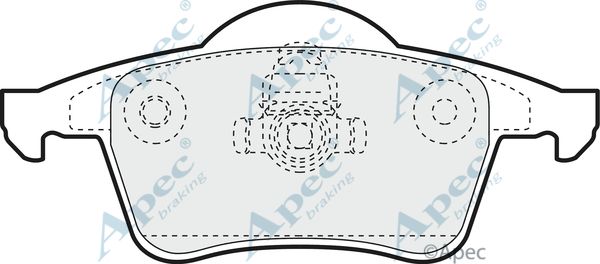 APEC BRAKING Piduriklotsi komplekt,ketaspidur PAD1071